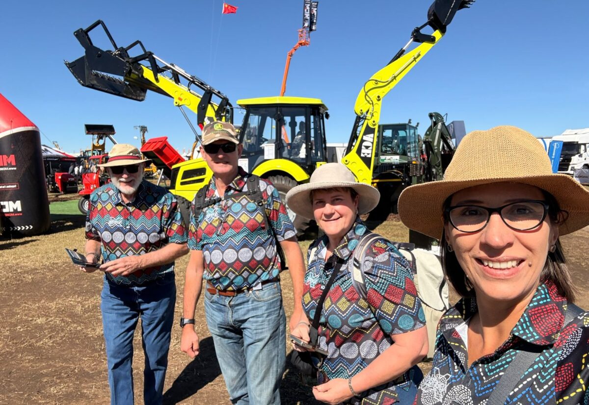 The Xpertek "NAMPO 2026" team connecting with partners at FAW Finance. From left to right: Ray Leonard, Wilbert Tamboer, Anneke Weber, Amanda Wilken